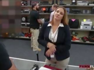 Huge Juggs Business girl Fucked By Pawnshop Keeper