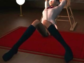 Anime dirty clip slave in ropes submitted to sexual teasing