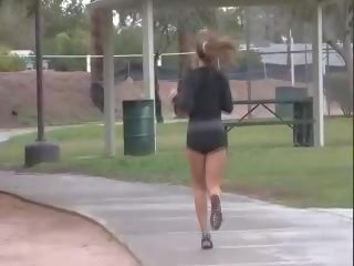 Patricia attractive blonde young sweetheart work out and public tits flashing